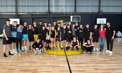 Entrenamiento del campus de tecnificación en Obras Basket