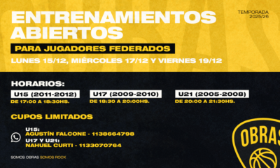 entrenamientos abiertos Obras